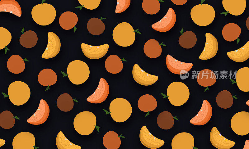 Tropical Fruits Pattern Background